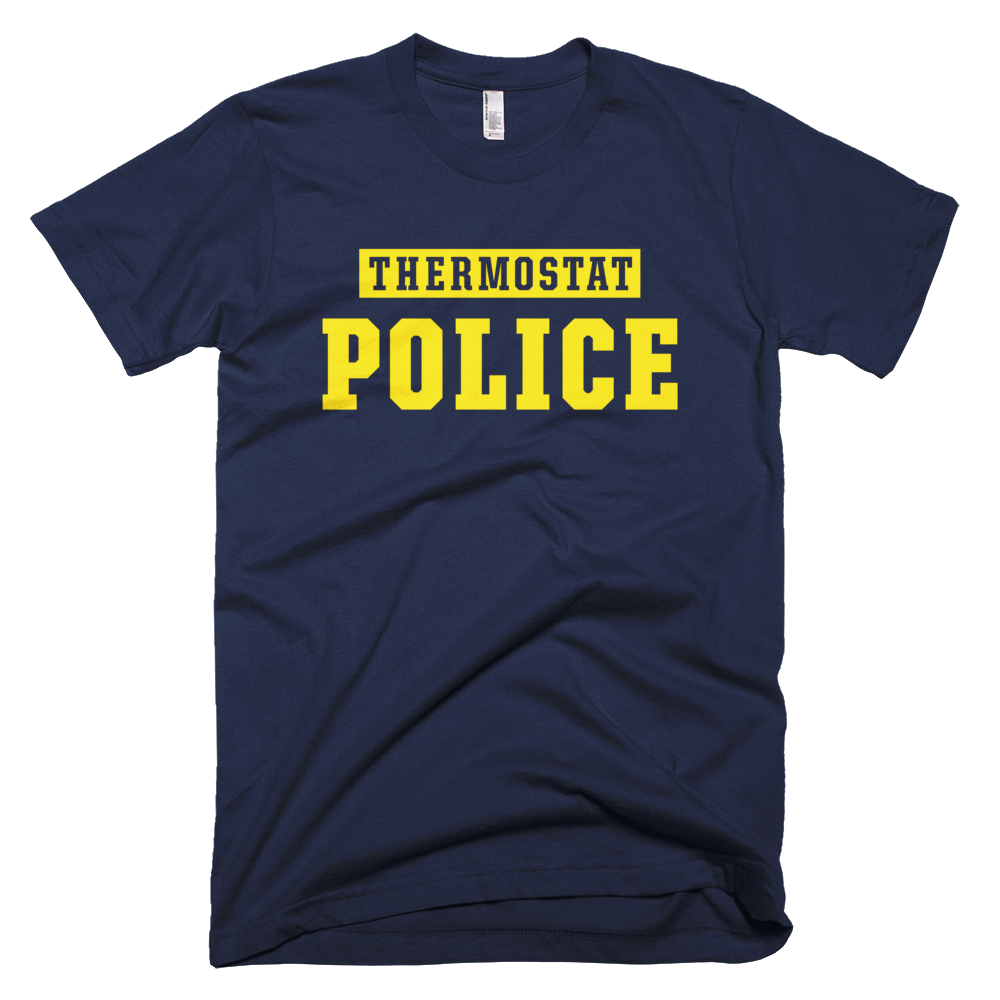 Classic Dad Thermostat Police Navy T-Shirt