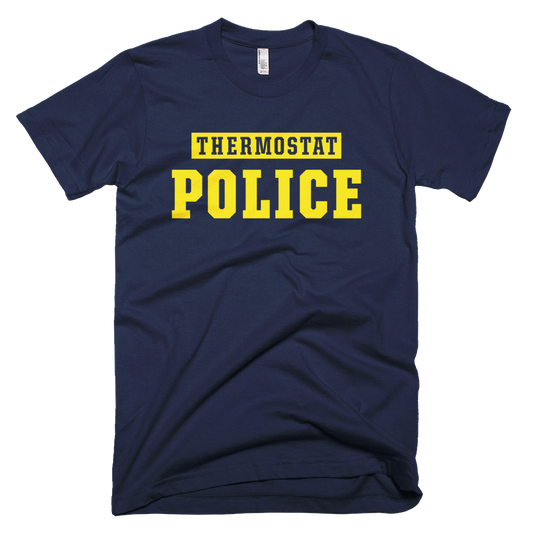 Classic Dad Thermostat Police Navy T-Shirt